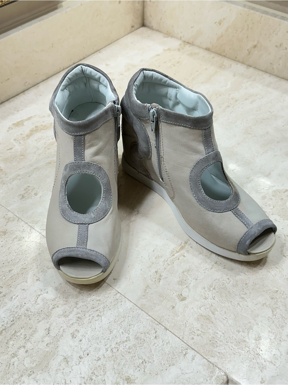 RUCOLINE Open-Toe Wedge Ankle Boots Sneakers🌸